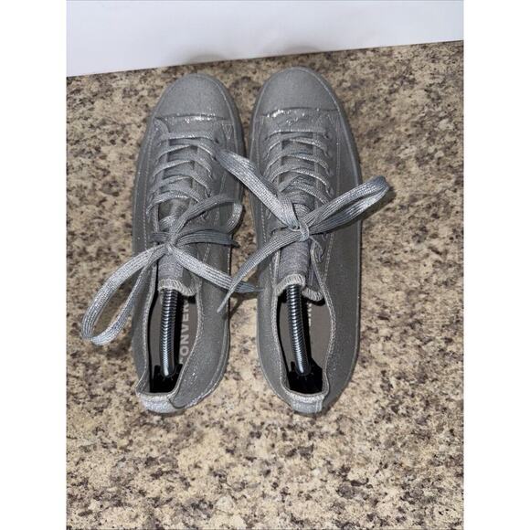 Converse Chuck Taylor Sneakers All Star Silver Glitter Men's 9 Women's 11 Shoes - Picture 5 of 8